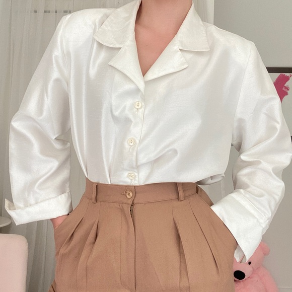 Vintage Tops - 80s Vintage  Pearly Shirt